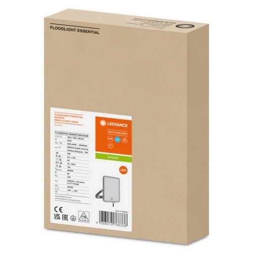 LED reflektor s pohybovým čidlem LEDVANCE Essential 30W 4000K neutrální bílá IP65 (obrázek 3)