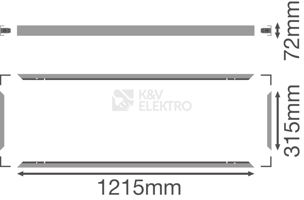 Obrázek produktu Montážní rámeček LEDVANCE SURFACE MOUNT KIT H70 VAL 1200x300mm 2