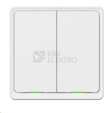 Obrázek produktu Chytrý vypínač - 2 programovatelná tlačítka Tesla Smart TSL-SWI-WIFI2 1