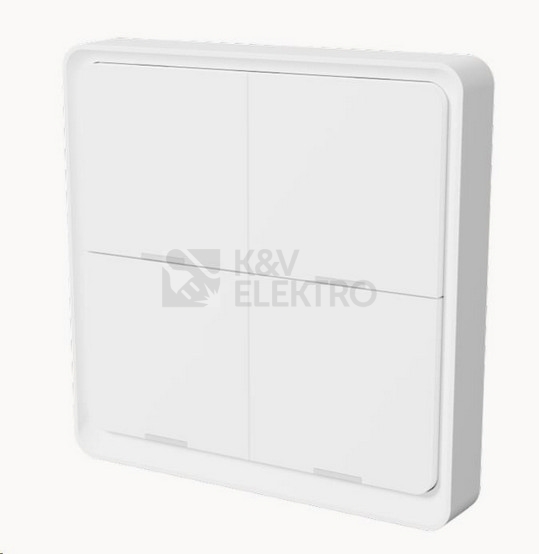 Obrázek produktu Chytrý vypínač - 4 programovatelná tlačítka Tesla Smart TSL-SWI-SCENEZG4 3