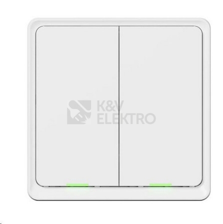 Obrázek produktu Chytrý vypínač - 2 programovatelná tlačítka ZigBee Tesla Smart TSL-SWI-ZIGBEE2 1