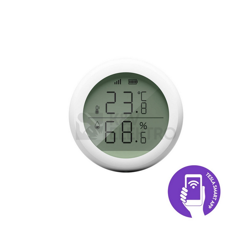 Obrázek produktu Chytrý senzor pro měření teploty a vlhkosti prostředí Tesla Smart TSL-SEN-TAHLCD 0