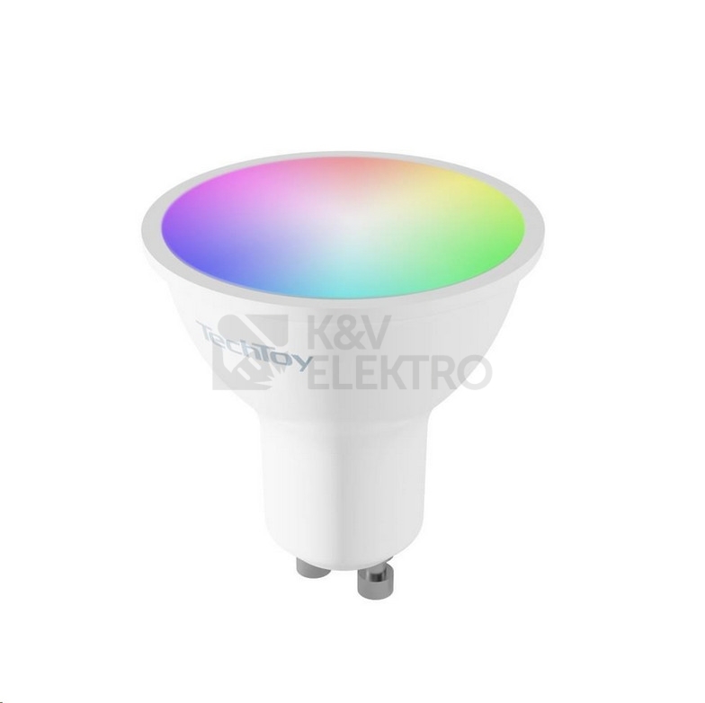Obrázek produktu Chytrá LED žárovka TechToy Smart TSL-LIG-GU10ZB GU10 4,7W RGB+2200-6500K 1