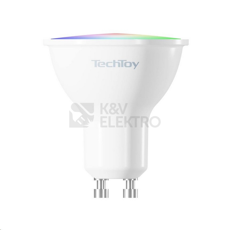 Obrázek produktu Chytrá LED žárovka TechToy Smart TSL-LIG-GU10ZB GU10 4,7W RGB+2200-6500K 5