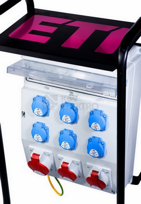 Obrázek produktu Zásuvková kombinace ETI EDS16S RCD 6/3 16/32 B chránič 63/003A zásuvky 1x32A 5p 2x16A 5p 6x230V 004483431 (EDS16S RCD 0126/0123) 5