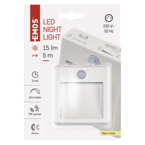 LED noční světlo EMOS P3319 s pohybovým čidlem do zásuvky (obrázek 11)