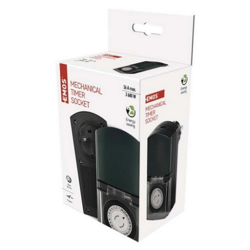 Časovač mechanická spínací zásuvka venkovní IP44 EMOS P5508N (obrázek 4)