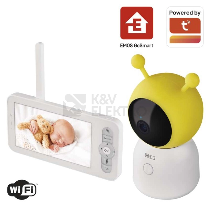 Obrázek produktu Otočná dětská chůvička EMOS GoSmart IP-500 GUARD s monitorem a wifi H4052 16