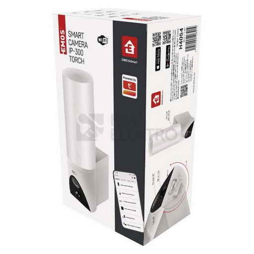 Obrázek produktu  Venkovní otočná kamera EMOS GoSmart IP-300 TORCH s wifi a světlem bílá H4054 14