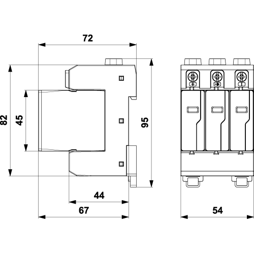 Svodič přepětí SLP-PV1000 V/Y pro fotovoltaické systémy