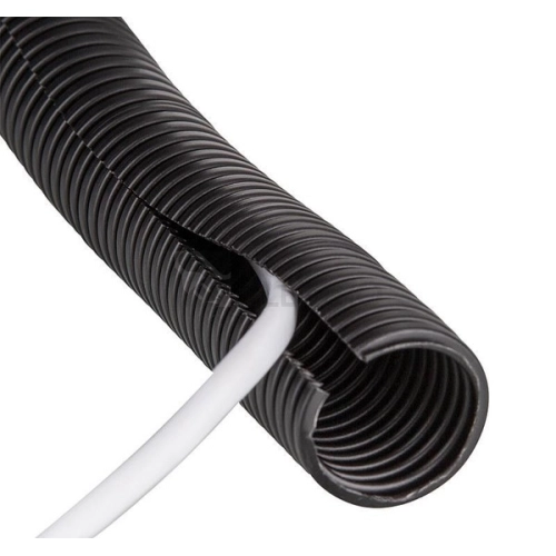  Husí krk trubka MAINCOR NW29 34mm černá (25m) UV stabilní s podélným prořezem
