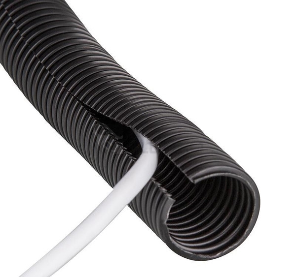 Obrázek produktu  Husí krk trubka MAINCOR NW29 34mm černá (25m) UV stabilní s podélným prořezem 0