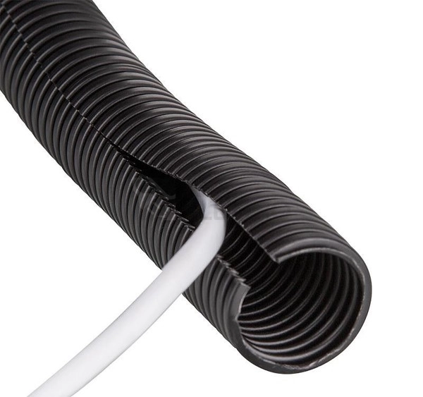 Obrázek produktu Husí krk trubka MAINCOR NW29 34mm černá (25m) UV stabilní s podélným prořezem 0
