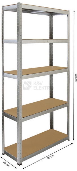Obrázek produktu Regál kovový FIELDMANN FDR 1800 5polic 180x90x40mm 50003815 2