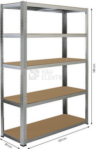 Obrázek produktu Kovový regál FIELDMANN FDR 1820 5polic 180x120x40mm 50004620 1
