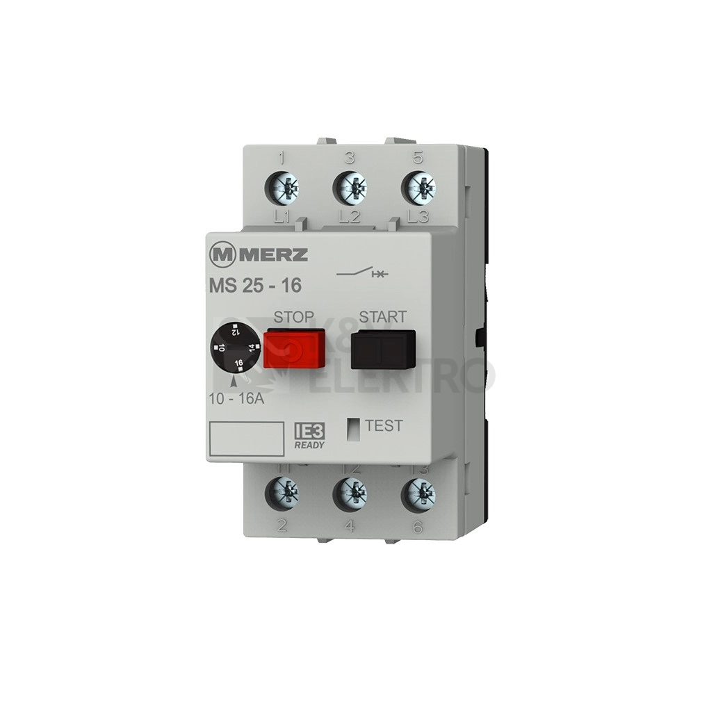 Obrázek produktu Motorový spouštěč MERZ MS25 4-6,3A 35/007 0