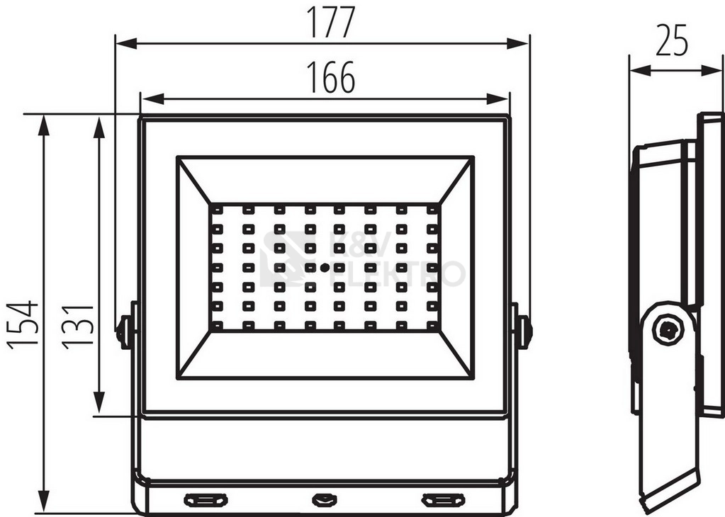Obrázek produktu LED reflektor Kanlux Miledo GRUN NV LED-50-B 50W neutrální bílá 31393 5