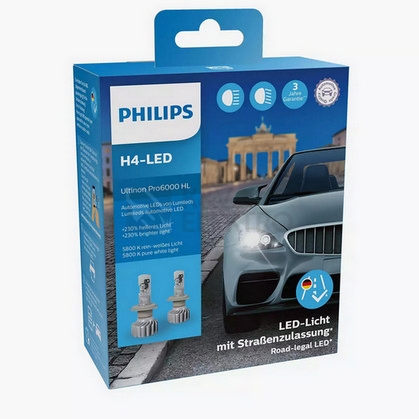 Obrázek produktu Autožárovky Philips H7-LED Ultinon Pro6000 12V 18W PX426d 11972U6000X2 (v balení 2ks) 0