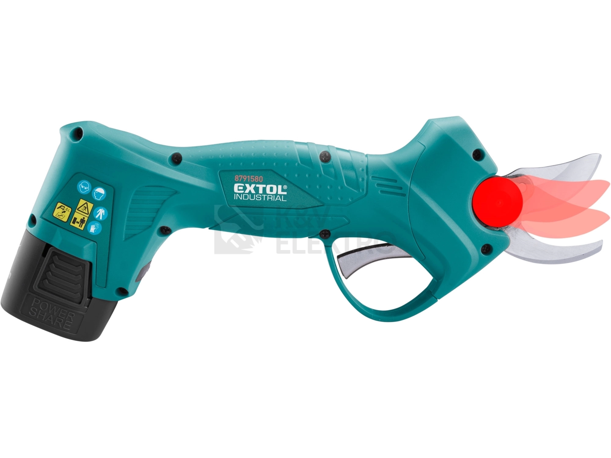 Obrázek produktu Aku nůžky na větve EXTOL INDUSTRIAL RLP16 8791580 2x aku 2Ah 16V 4