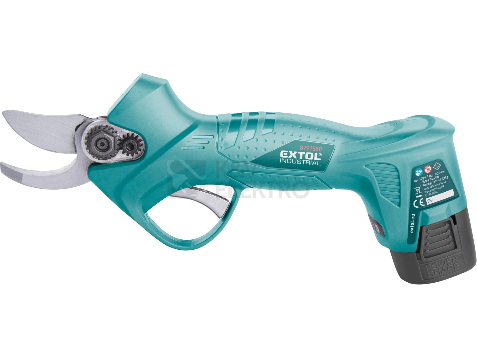 Obrázek produktu Aku nůžky na větve EXTOL INDUSTRIAL RLP16 8791580 2x aku 2Ah 16V 5