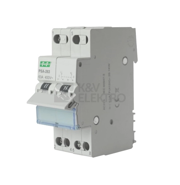 Obrázek produktu Instalační přepínač sítí F&F PSA-263 2pól 63A I-0-II 0