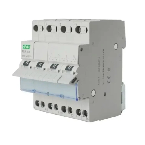 Instalační přepínač sítí F&F PSA-463 4pól 63A I-0-II
