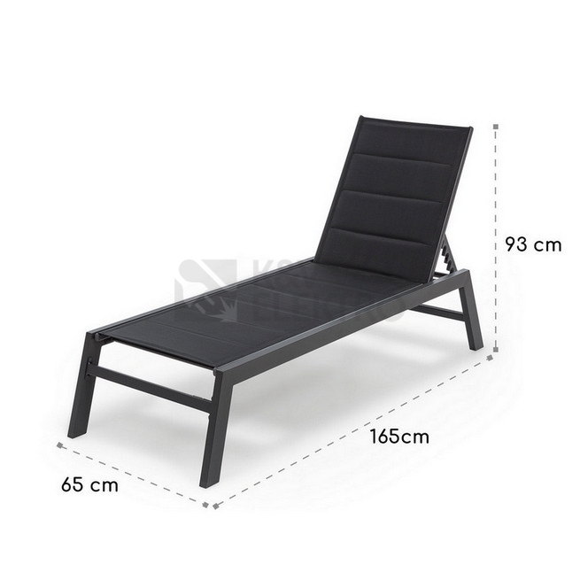 Obrázek produktu Lehátko Blumfeldt Renazzo Lounge 70/30 PVC/PE 6úrovní antracitové 10033363 2