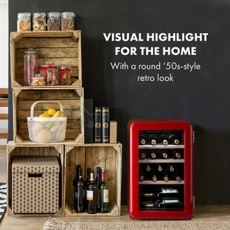 Obrázek produktu Vinotéka KLARSTEIN Vinetage 19 Uno 70l 4–22°C červená 10035571 1