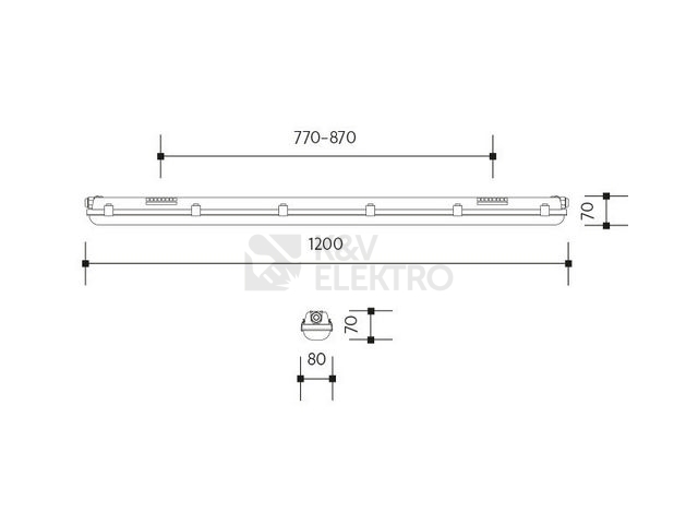 Obrázek produktu Zářivka LEDMED NERETVA 236 36W 4000K IP65 1200mm LM33300001 2