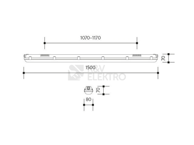 Obrázek produktu Zářivka LEDMED NERETVA 258 50W 4000K IP65 1500mm LM33300002 2