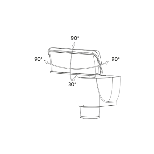 Otočný LED reflektor Panlux VANA MOTION PN32300029 automatické natáčení světla za pohybem