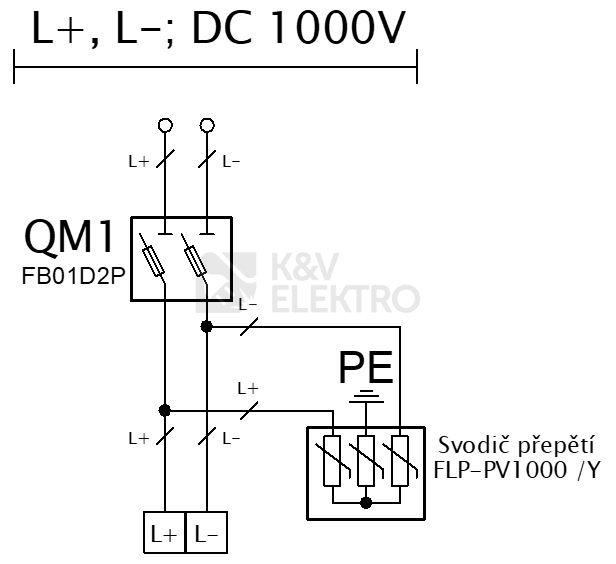 Obrázek produktu Kompletní DC nástěnná rozvodnice pro FVE Famatel fr003SALTEK IP65 1string fr39081-DC-0-1-1 2