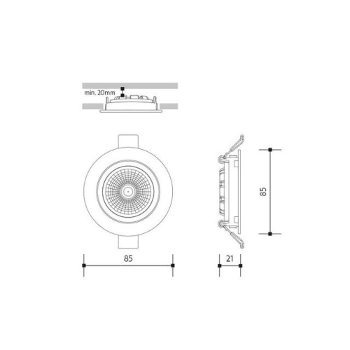 Podhledové LED svítidlo Panlux VP COB 6W 3000K bílá černá PN14100050 (obrázek 10)