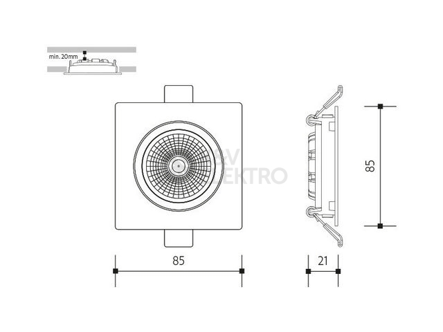 Obrázek produktu Podhledové LED svítidlo Panlux VP COB 6W 4000K bílá PN14300049 5