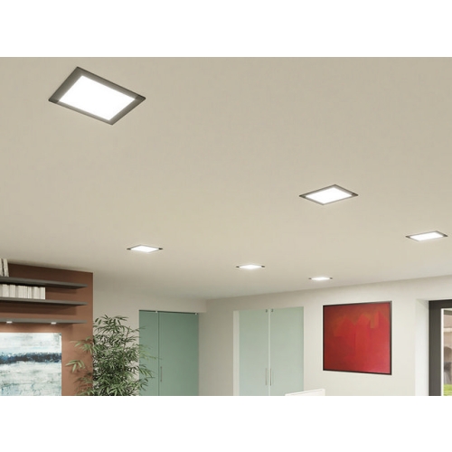 LED podhledové svítidlo Panlux DOWNLIGHT CCT SQUARE IP44 18W černá PN22400015
