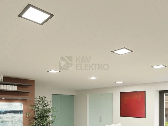 Obrázek produktu LED podhledové svítidlo Panlux DOWNLIGHT CCT SQUARE IP44 18W černá PN22400015 3