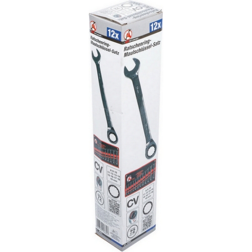 Klíče očkoploché 8,0-19,0mm ráčnové BGS BS30001