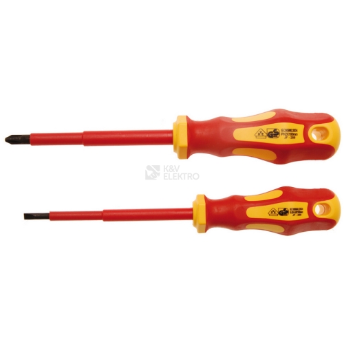 Šroubovák plochý 4mm křížový PH2 VDE BGS BS35812