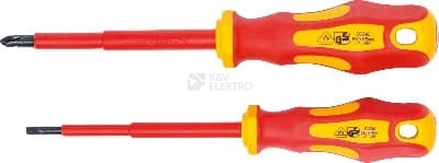 Obrázek produktu Šroubovák plochý 4mm křížový PH2 VDE BGS BS35812 2
