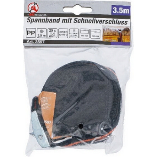 Pás rychloupínací 25mm x 3,5m 120kg BGS BS3597
