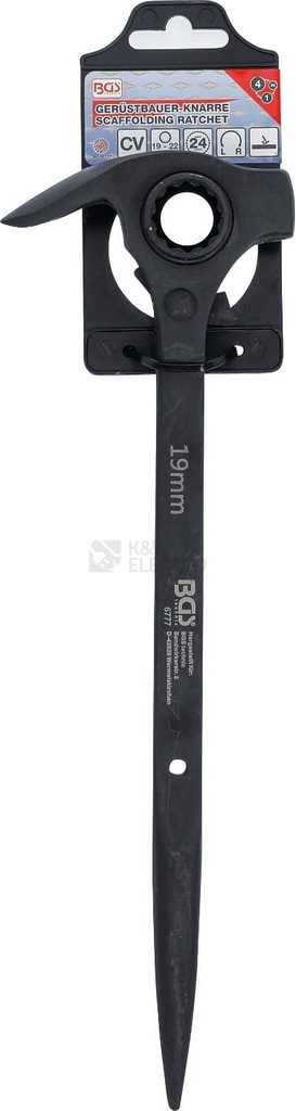 Obrázek produktu Lešenářská ráčna 4 v 1 19x22mm BGS BS6777 1