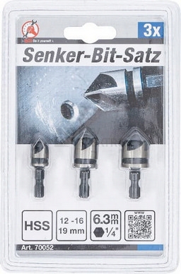 Obrázek produktu Sada zahlubovacích bitů HSS 1/4" BGS BS70052 1