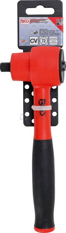Obrázek produktu Přepínací ráčna VDE jemně ozubená 3/8" BGS BS701 1