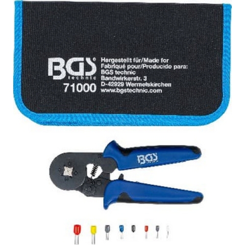 Krimpovací kleště pro kabelové dutinky BGS BS71000