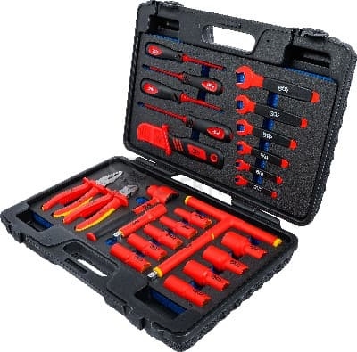 Obrázek produktu Sada nástrčných klíčů VDE v kufru BGS BS7130 3
