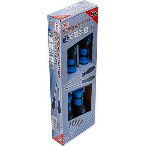 Šroubováky ploché 4-6,5mm a křížové 1-2 BGS BS7943