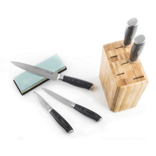 Blok na nože G21 Gourmet Damascus bambusový pro 5 nožů 60022250 (obrázek 3)