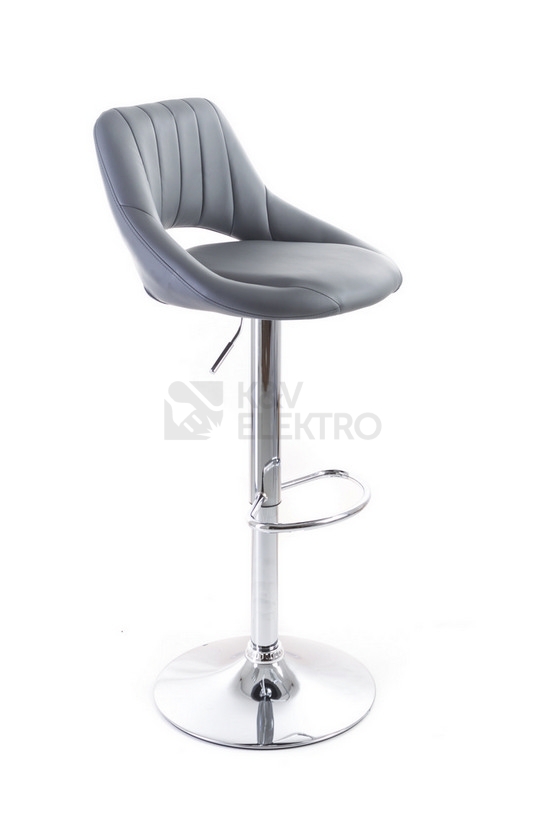 Obrázek produktu Barová židle G21 Aletra koženková prošívaná grey 60023094 0