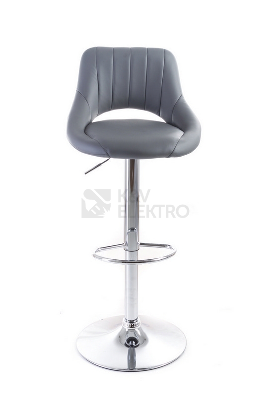 Obrázek produktu Barová židle G21 Aletra koženková prošívaná grey 60023094 1
