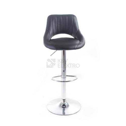 Barová židle G21 Aletra koženková prošívaná black 60023095